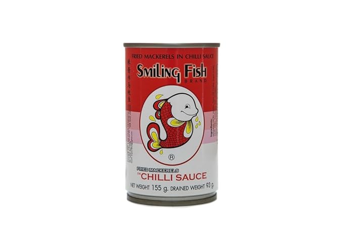 Smiling Fish fried mackerel in chilli sauce canned Thai