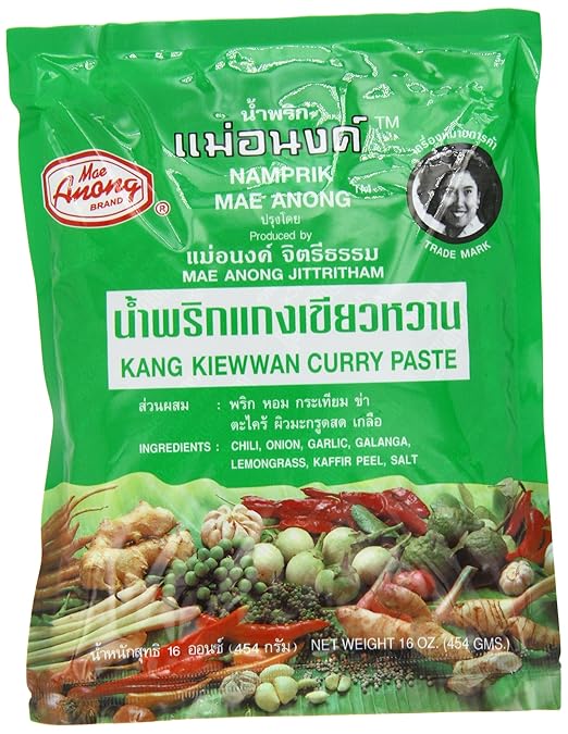 Mae Anong green curry paste Thai galangal kaffir lime